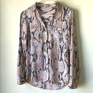 Express Portofino Blouse in Snakeskin